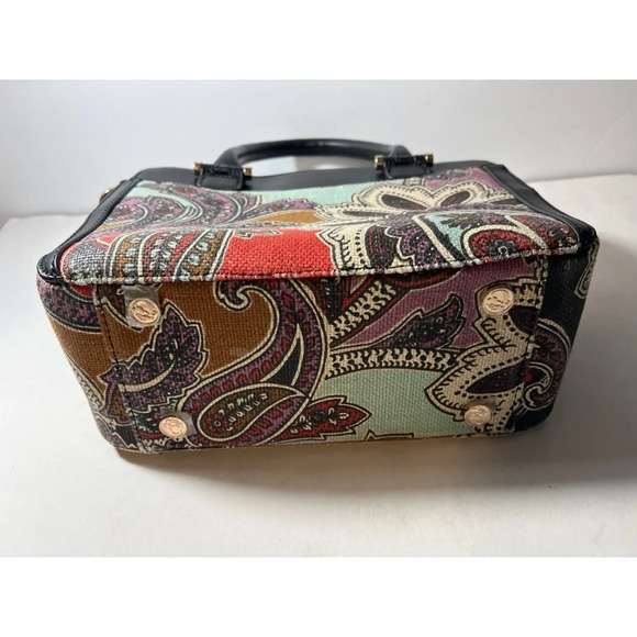 Spartina 449 Black and Multicolor Paisley Handbag - Picture 3 of 5